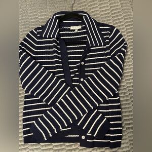Bagatelle Navy and White Striped Sweater skirt set